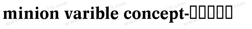 minion varible concept字体转换